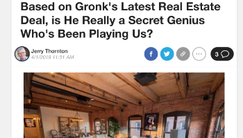 Based on Gronks latest Real Estate Deal...